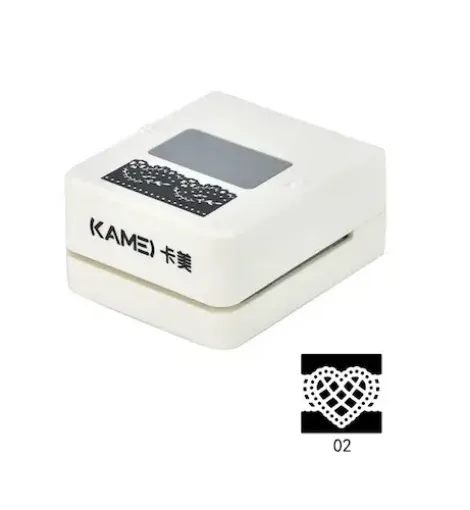 Imagen de Perforadora guarda borde para guia de desplazamiento KAMEI KM8833A modelo puntilla corazon de 3.5*4.5cms.