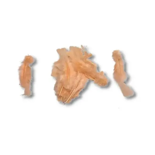 Imagen de Plumas de pavo de 7 a 17cms en paquete de 5grs x30 unidades aprox Color Salmon