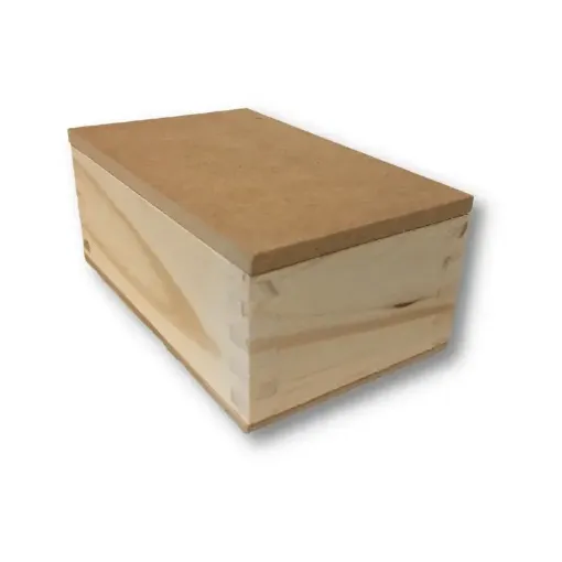 Imagen de Caja SIN CLAVOS de madera de pino con tapa de encastre de MDF de 5mms. de (8*13)5cms.
