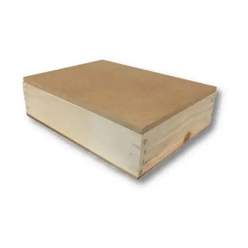 Imagen de Caja SIN CLAVOS de madera de pino con tapa de encastre de MDF de 5mms. de (14*19)5cms.