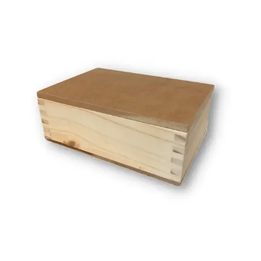 Imagen de Caja SIN CLAVOS de madera de pino con tapa de encastre de MDF de 5mms. de (12*17)5cms.