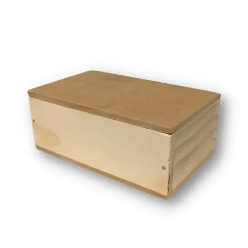 Imagen de Caja de madera de pino con tapa de encastre de MDF de 5mms. de 7*11cms.
