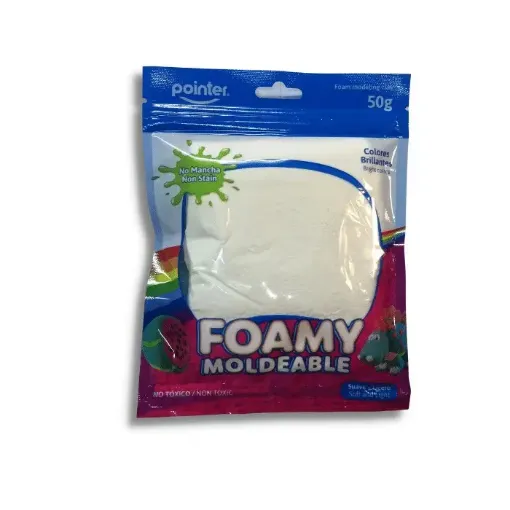 Imagen de Foamy moldeable POINTER modeling foam clay ceramica ultraligera *50gr. color Blanco