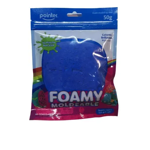 Imagen de Foamy moldeable POINTER modeling foam clay ceramica ultraligera *50gr. color Azul