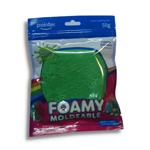 Imagen de Foamy moldeable POINTER modeling foam clay ceramica ultraligera *50gr. color Verde oscuro