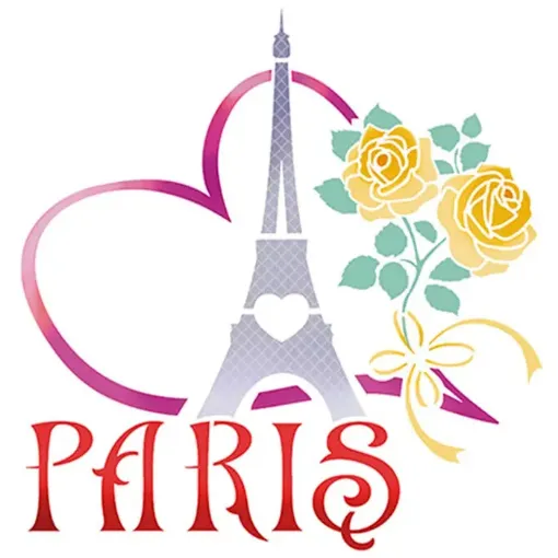 Imagen de Stencil marca LITOARTE de 25x25 cms. cod.STXXV-025 Paris flores
