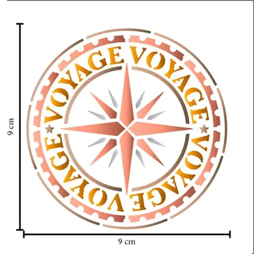 Imagen de Stencil marca LITOARTE de 10x10cms. cod.STX-381 Voyage