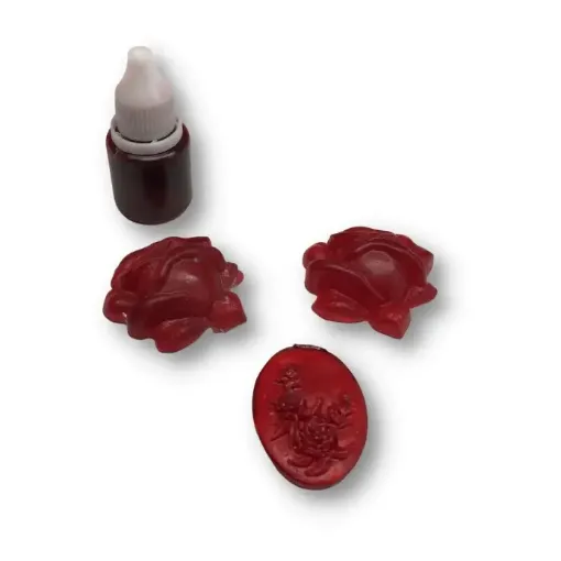 Imagen de Colorante pigmento liquido para resina epoxi epoxica traslucido RESIQUALY x10ml al agua color rojo