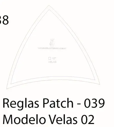 Imagen de Regla para Patchwork de acrilico quilting ruler nro039 LA CASA DEL ARTESANO modelo velas de 12" 17.5*15cms