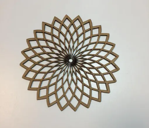 Imagen de Mandala de MDF de corte laser de 15cms. modelo 051
