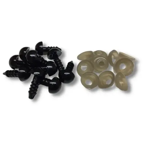 Imagen de Nariz de seguridad Lisa de plastico para animales de peluche amigurumis por 100 unidades de 8x15mms
