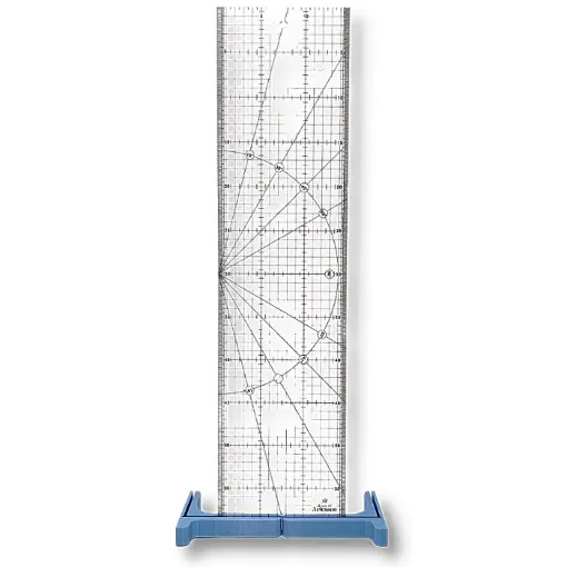 Imagen de Regla para Patchwork nro037 de acrilico quilting ruler LA CASA DEL ARTESANO modelo rectangular UV de 60*15cms. semicirculo