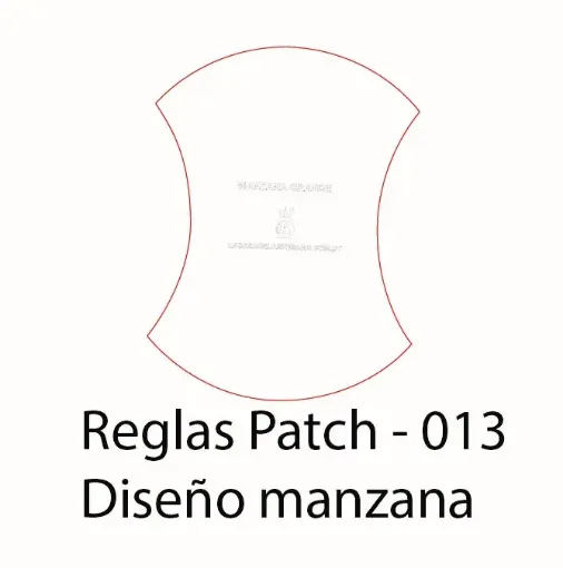 Imagen de Regla para Patchwork nro013 de acrilico quilting ruler LA CASA DEL ARTESANO modelo manzana de 16.5x12cms
