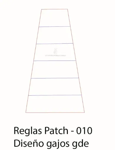 Imagen de Regla para Patchwork nro010 de acrilico quilting ruler LA CASA DEL ARTESANO modelo Gajos grande de 17*30cms