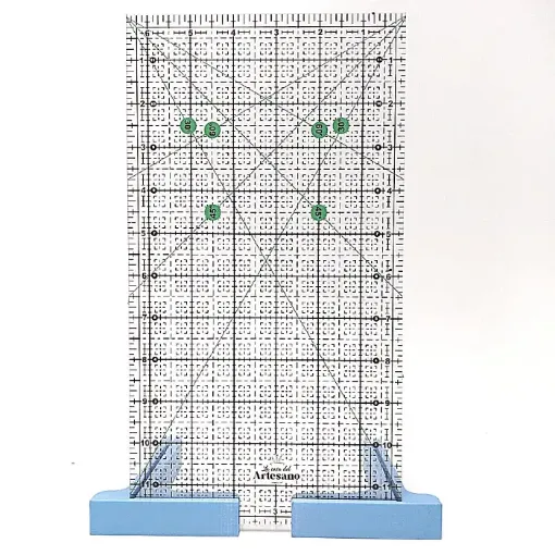 Imagen de Regla para Patchwork nro034 de acrilico quilting ruler LA CASA DEL ARTESANO modelo rectangular UV de 16*30cms. en pulgadas