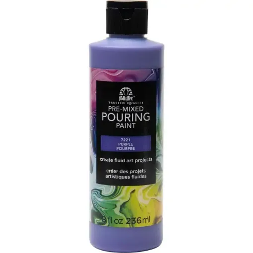 Imagen de Pouring Paint medio premezclado acrilico FOLKART *8oz 236ml color 7221 Purple Purpura