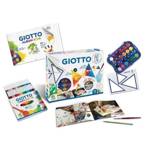 Imagen de Set kit de dibujo para regalar "GIOTTO" Art Lab Easy Drawing contiene 68 piezas