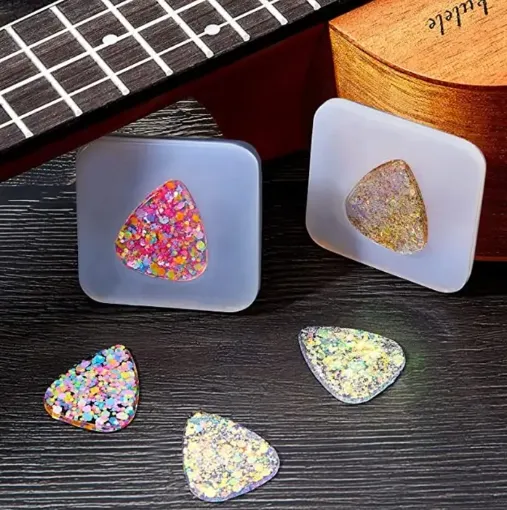 Molde de resina epoxi de cristal para caja de guitarra, moldes de