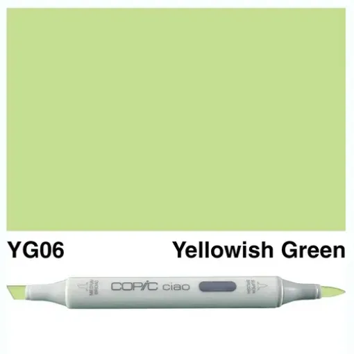 Imagen de Marcador profesional COPIC CIAO alcohol doble punta color YG06 Yellowish Green