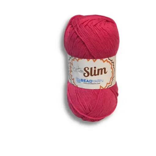 Imagen de Hilo de algodon Cotton Slim BEADYARN *100grs.=170mts color rosa fuerte