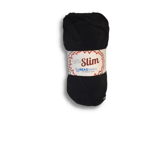 Imagen de Hilo de algodon Cotton Slim BEADYARN *100grs.=170mts color negro