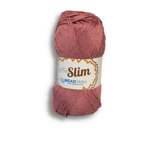Imagen de Hilo de algodon Cotton Slim BEADYARN *100grs.=170mts color rosa viejo