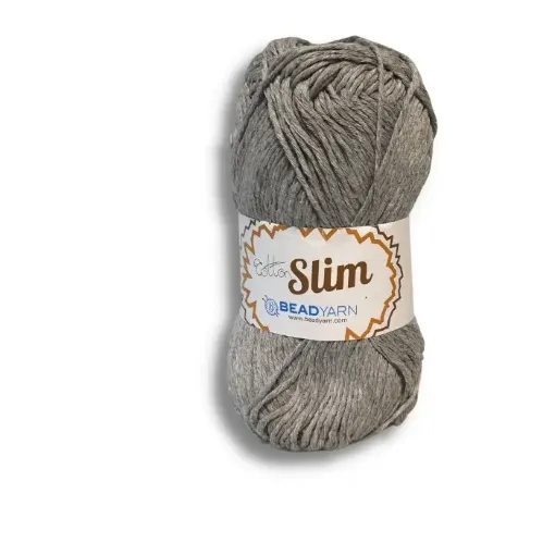 Imagen de Hilo de algodon Cotton Slim BEADYARN *100grs.=170mts color gris