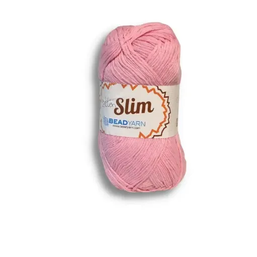 Imagen de Hilo de algodon Cotton Slim BEADYARN *100grs.=170mts color rosa claro