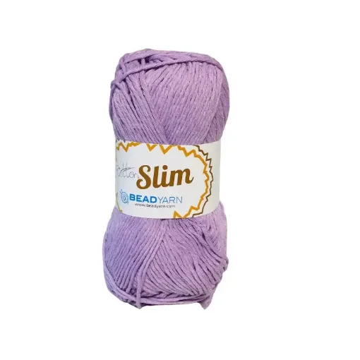 Imagen de Hilo de algodon Cotton Slim BEADYARN *100grs.=170mts color lila claro