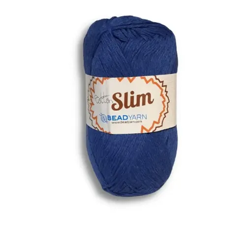 Imagen de Hilo de algodon Cotton Slim BEADYARN *100grs.=170mts color azul vivo