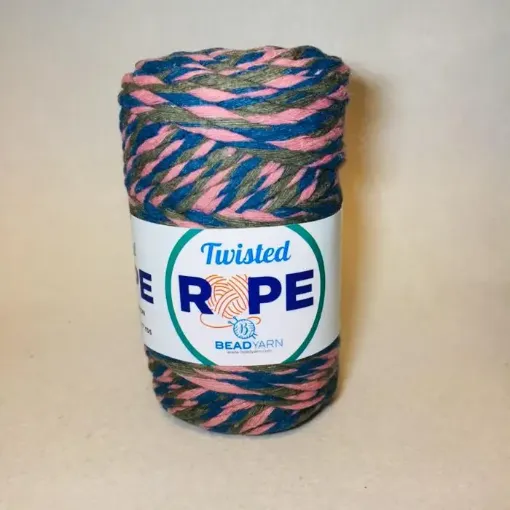Imagen de Cordon grueso para macrame Twisted Rope "BEAD YARN" en madeja de 250grs=70mts aprox color Multicolor 01