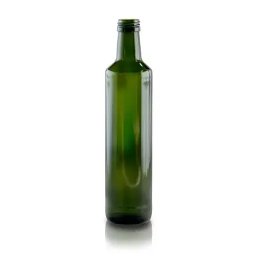 Imagen de Botella de vidrio Oliva color verde de 500ml. de 6*26.5cms. sin tapa