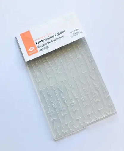 Imagen de Matriz de relieve embossing folder SUNLIT  para maquina troqueladora de 3" y 6" trama punta de flecha