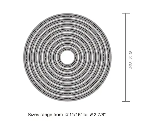 Imagen de Troquel de corte cutting dies SUNLIT para mini maquina troqueladora y estampadora forma circulo de 7.4cms.