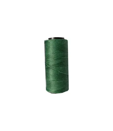 Imagen de Hilo cordon encerado fino 100% polyester 2 cabos cono de 100grs 150mts SETTANYL color 1045 verde