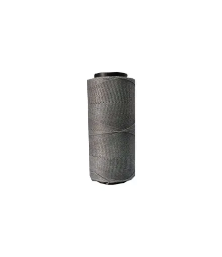 Imagen de Hilo cordon encerado fino 100% polyester 2 cabos cono de 100grs 150mts SETTANYL color 0055 gris