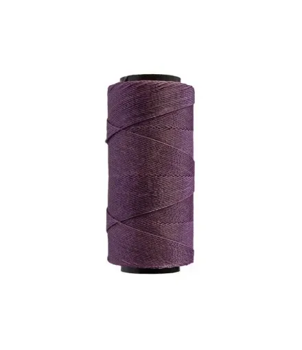 Imagen de Hilo cordon encerado fino 100% polyester 2 cabos cono de 100grs 150mts SETTANYL color 0365 violeta medio