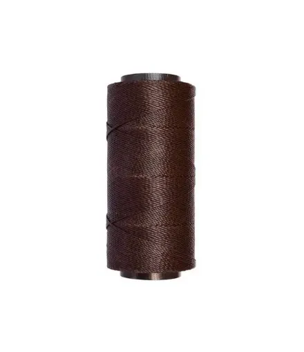 Imagen de Hilo cordon encerado fino 100% polyester 2 cabos cono de 100grs 150mts SETTANYL color 0359 chocolate