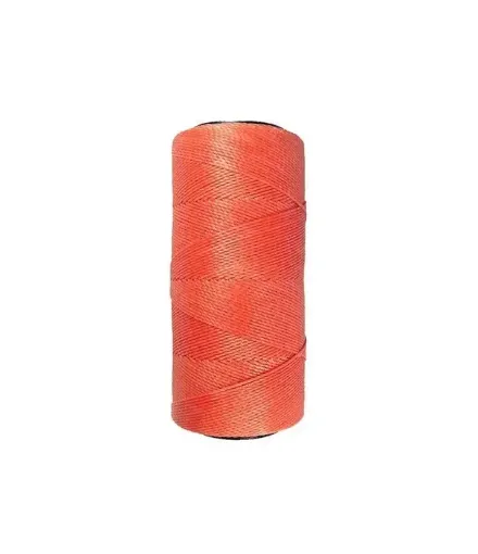 Imagen de Hilo cordon encerado fino 100% polyester 2 cabos cono de 100grs 150mts SETTANYL color 0776 naranja