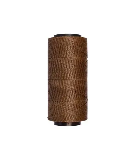 Imagen de Hilo cordon encerado fino 100% polyester 2 cabos cono de 100grs 150mts SETTANYL color 0772 marron medio