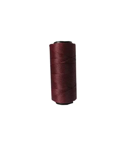 Imagen de Hilo cordon encerado fino 100% polyester 2 cabos cono de 100grs 150mts SETTANYL color 0769 bordeauxoscuro