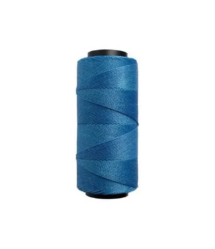 Imagen de Hilo cordon encerado fino 100% polyester 2 cabos cono de 100grs 150mts SETTANYL color 0736 Azul claro