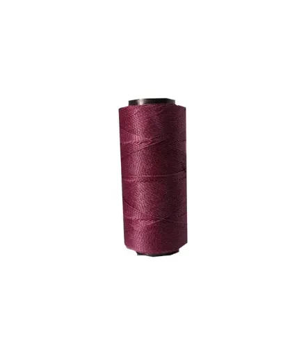 Imagen de Hilo cordon encerado fino 100% polyester 2 cabos cono de 100grs 150mts SETTANYL color 0768 bordeaux