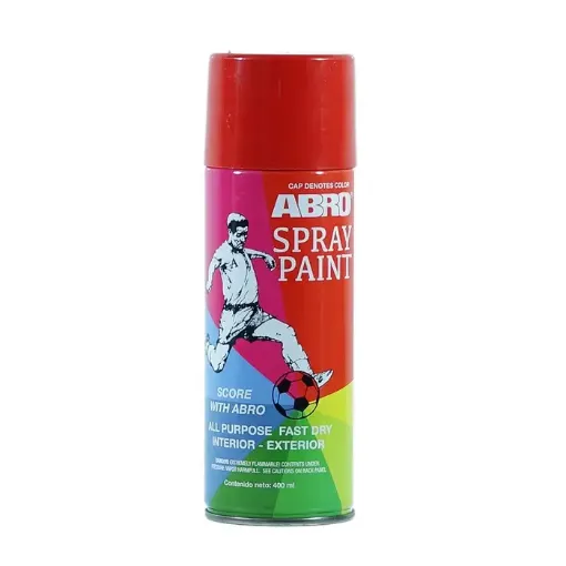 Imagen de Pintura en aerosol ABRO esmalte de colores de 400ml color Rojo fuego No.73