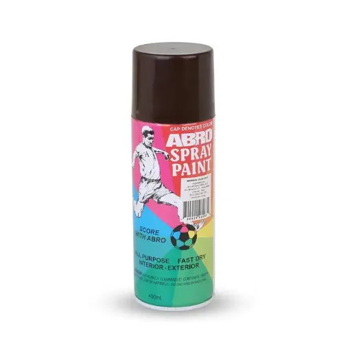 Imagen de Pintura en aerosol ABRO esmalte de colores de 400ml color Cafe oscuro No.67