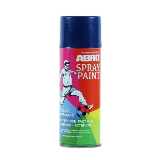 Imagen de Pintura en aerosol ABRO esmalte de colores de 400ml color Azul oscuro No.38