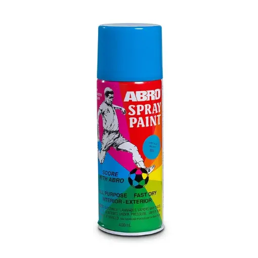 Imagen de Pintura en aerosol ABRO esmalte de colores de 400ml color Celeste No.32