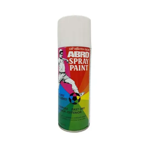 Imagen de Pintura en aerosol ABRO esmalte de colores x400ml color Blanco mate No.20