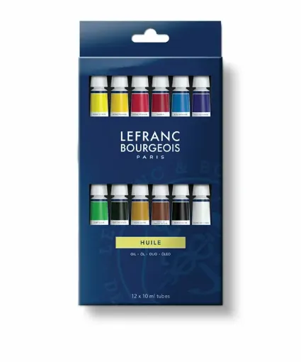 Imagen de Set de oleos en pomo LEFRANC BOURGEOIS fine oil *12 colores de 10ml.