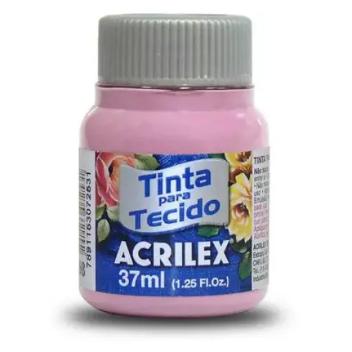 Imagen de Pintura para tela de algodon con terminacion mate "ACRILEX" de 37cc. color 581 rosa ciclame